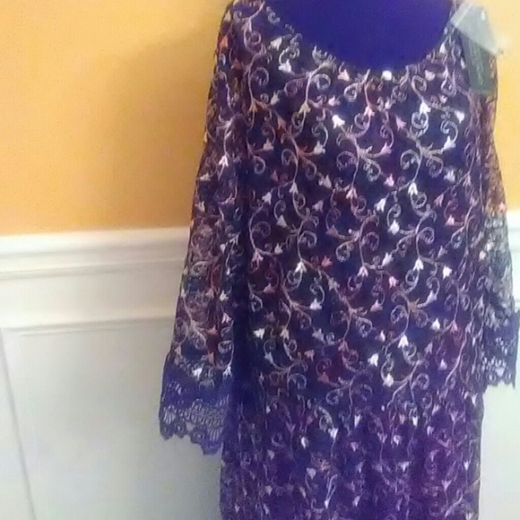 Lane Bryant Black Lace size 24 Embroidery - Picture 6 of 7